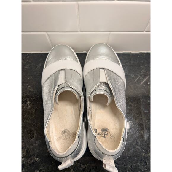 Dr. Martens Women's Silver and White Sneakers - Picture 6 of 9